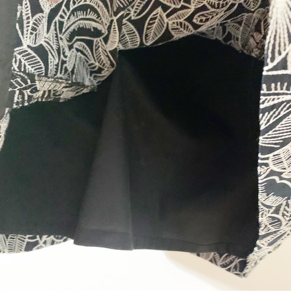 Talbots Cotton Embroidered Foliage Leaf Print Fully Lined A-line Skirt Side Zip - Picture 8 of 11